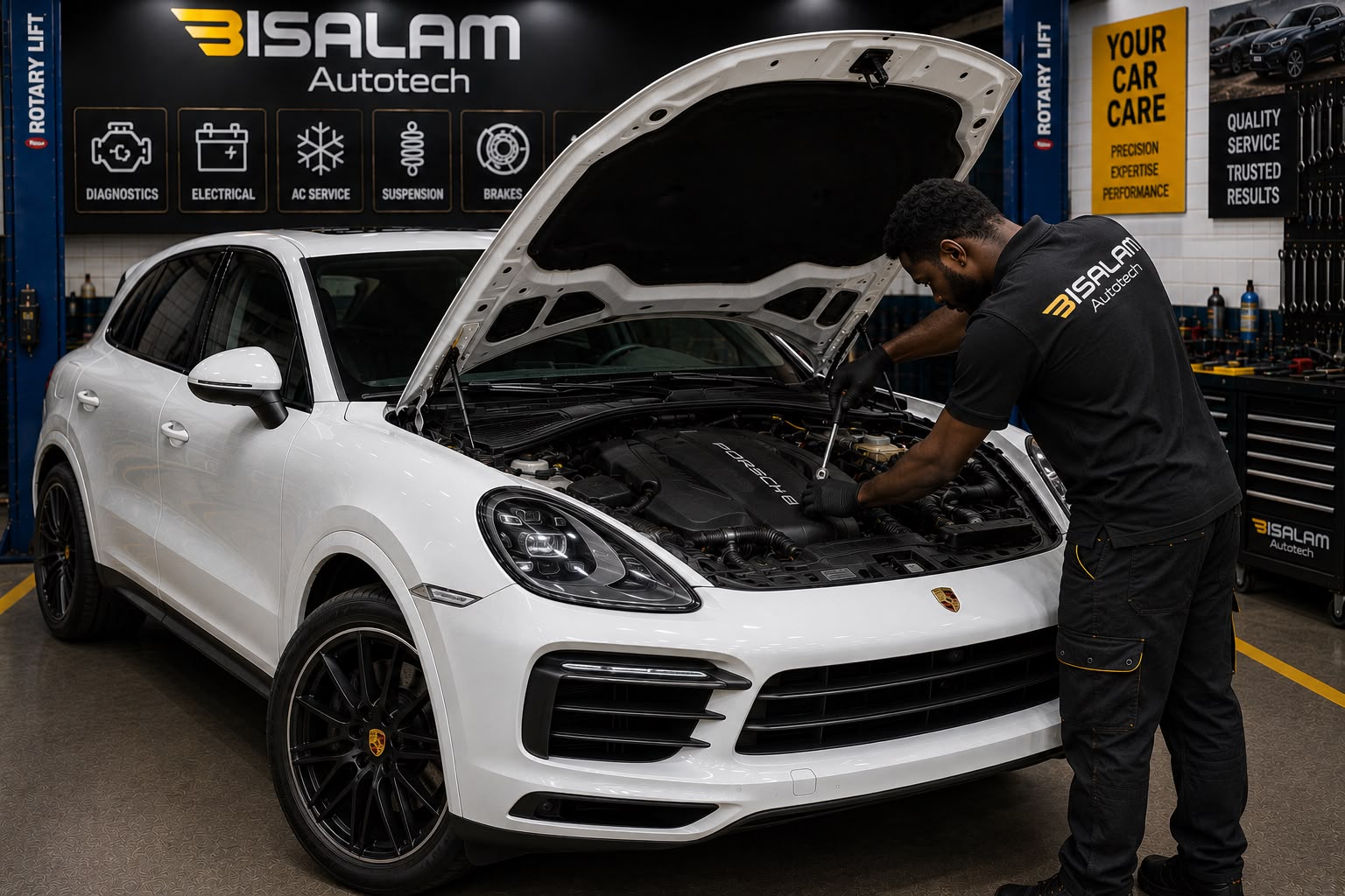 PORSCHE at Bi Salam Autotech workshop
