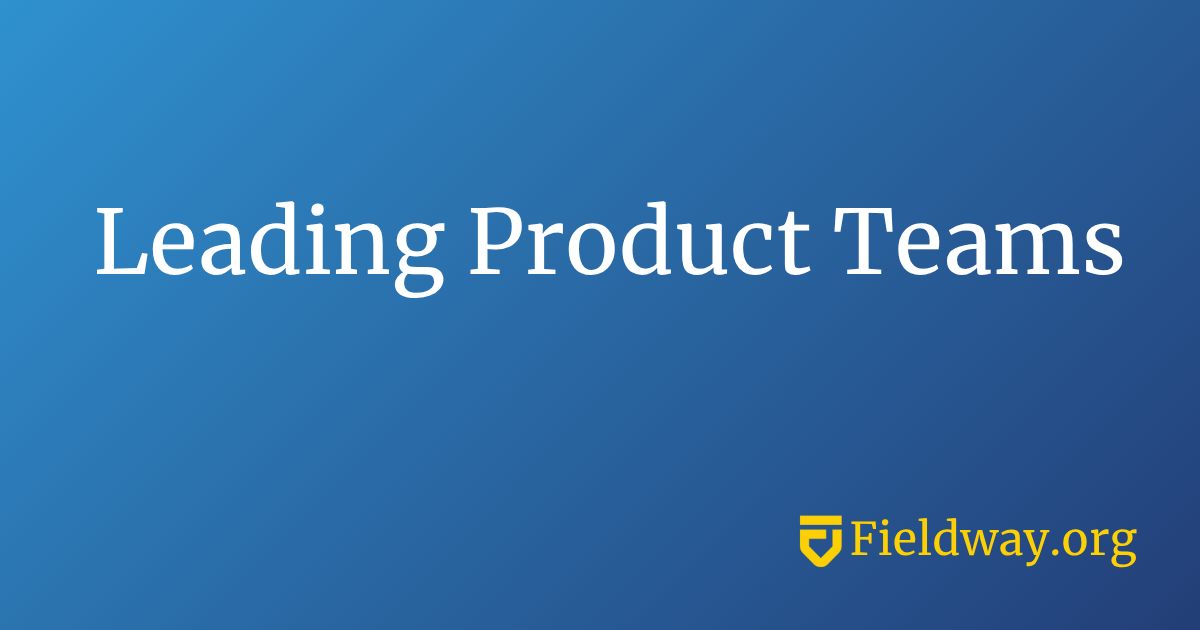 Image of the text Leading Product Teams