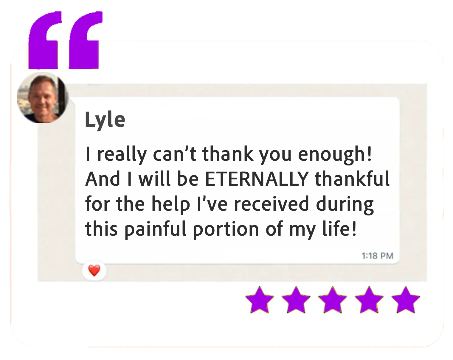 Lyle — eternally thankful