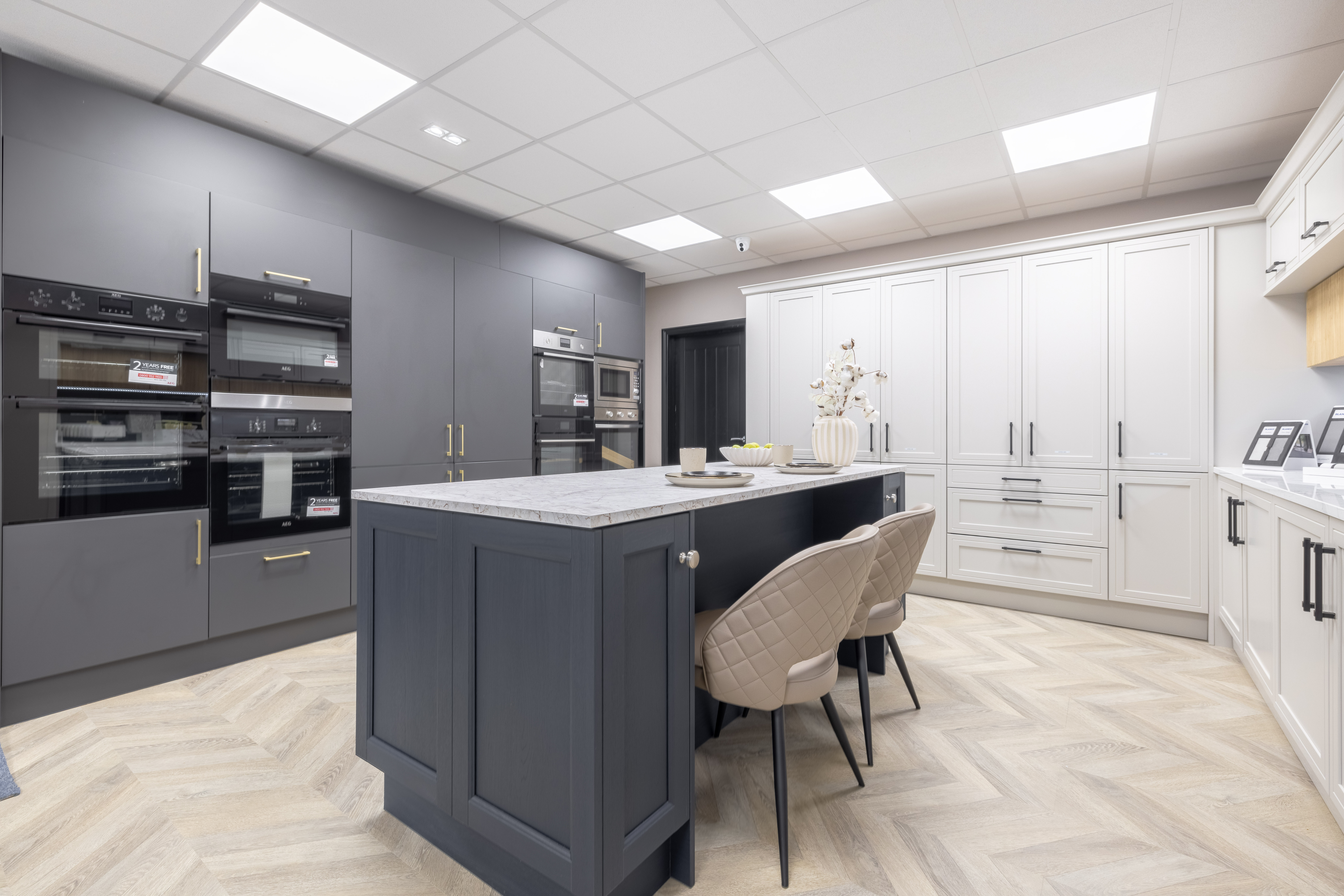 Design details on display at the 20Twenty Kitchens Lisburn showroom