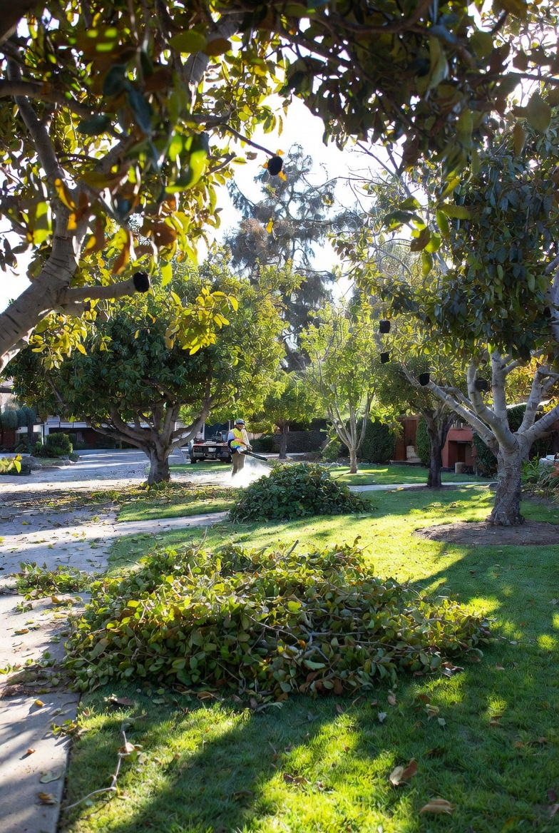 Tree service work completed on a residential property