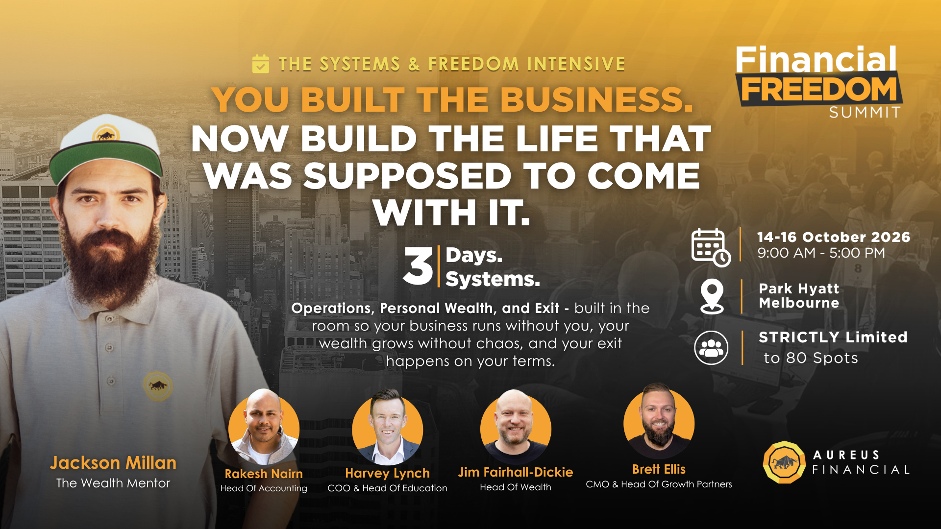 THE SYSTEMS & FREEDOM INTENSIVE — Melbourne