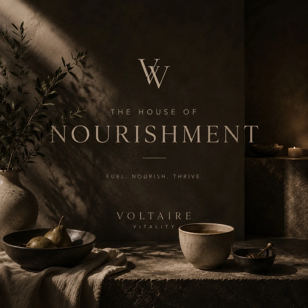 Voltaire House of Nourishment branded artwork.