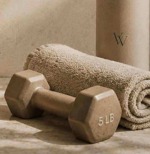 Movement essentials — detail of conceptual brand artwork, not a live product listing.