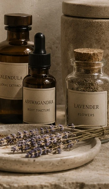 The botanical edit — detail of conceptual brand artwork, not a live product listing.