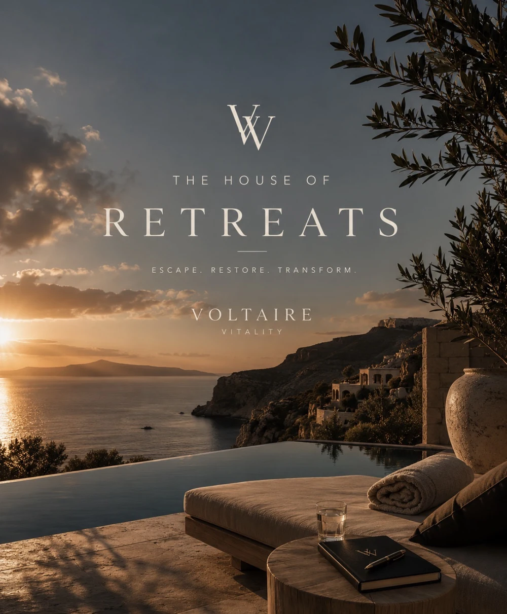 Voltaire House of Retreats branded artwork.