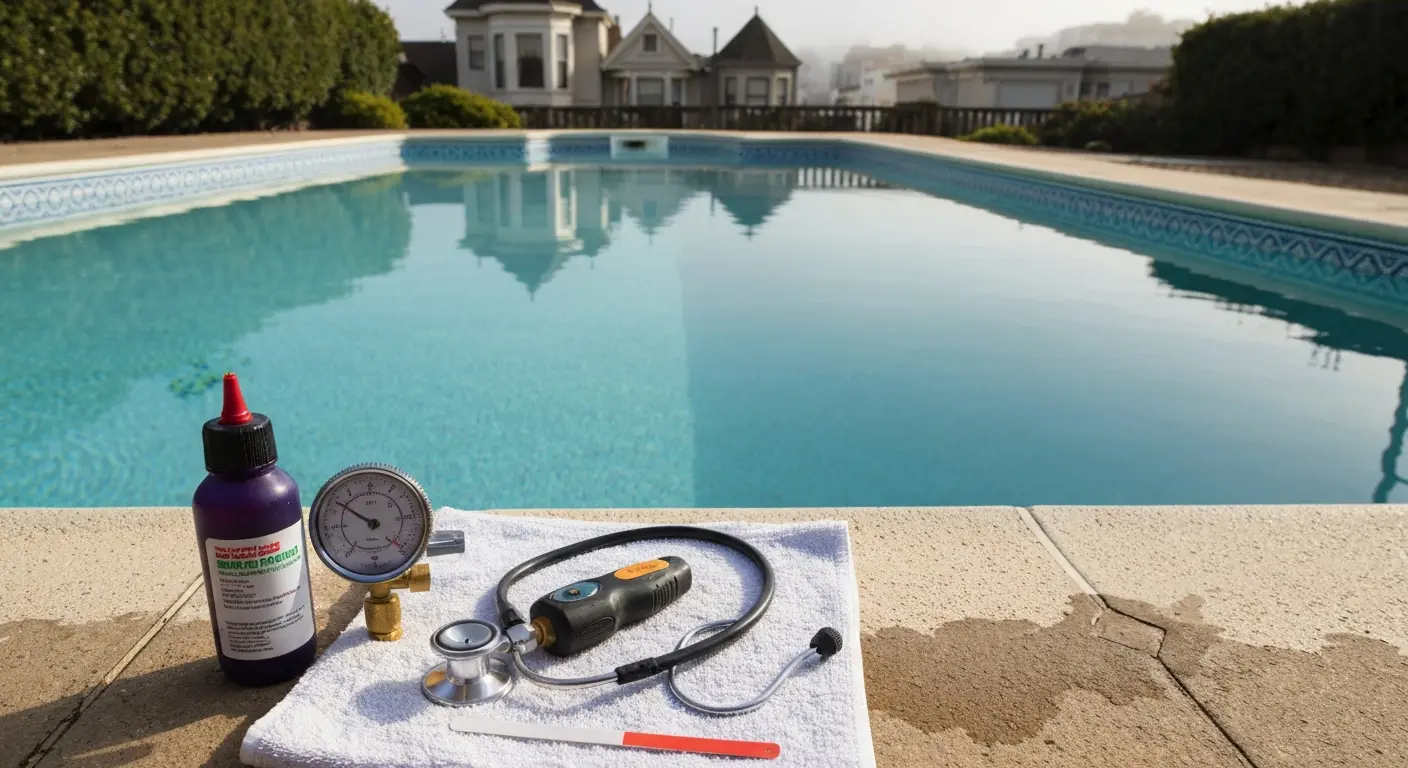 Pool leak detection and repair