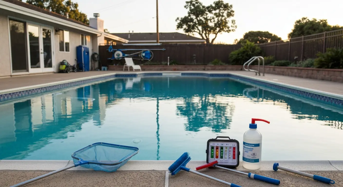 Weekly pool maintenance service