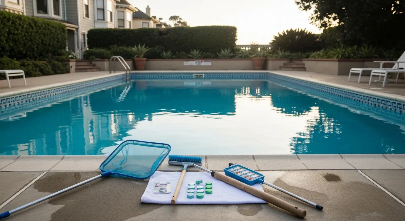 Weekly pool cleaning and maintenance