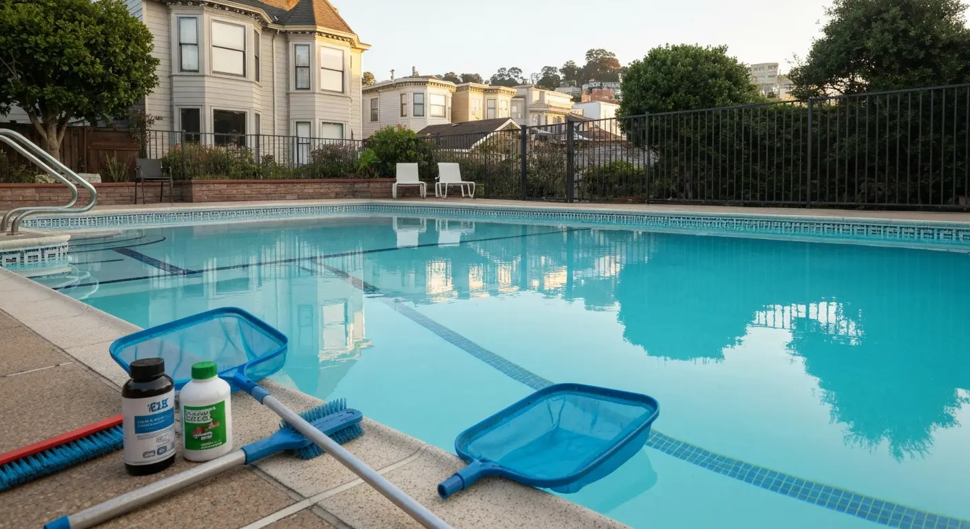 Pool maintenance work