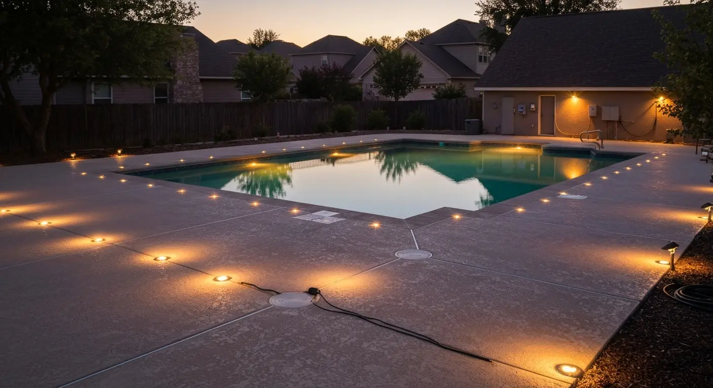 Safety-focused pool lighting design