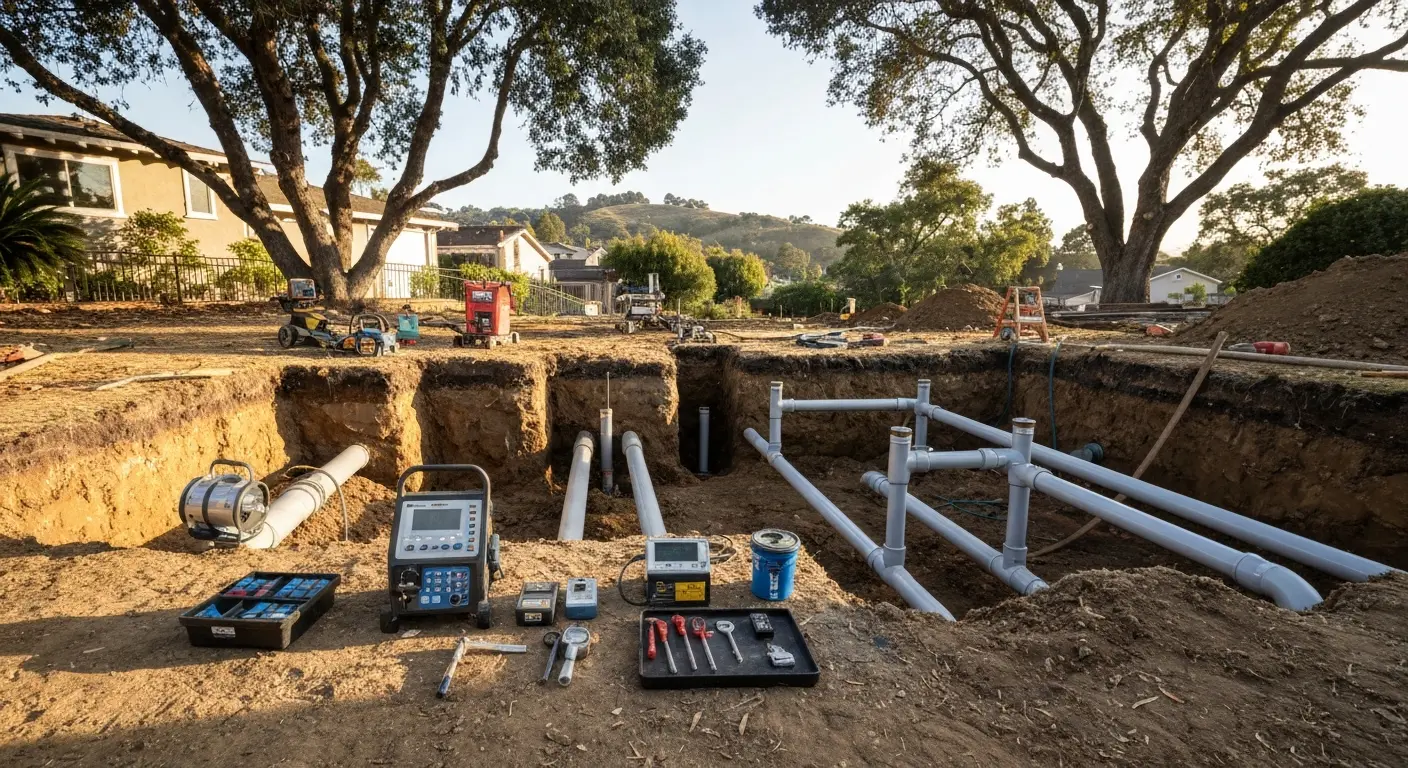 Plumbing and line repair work
