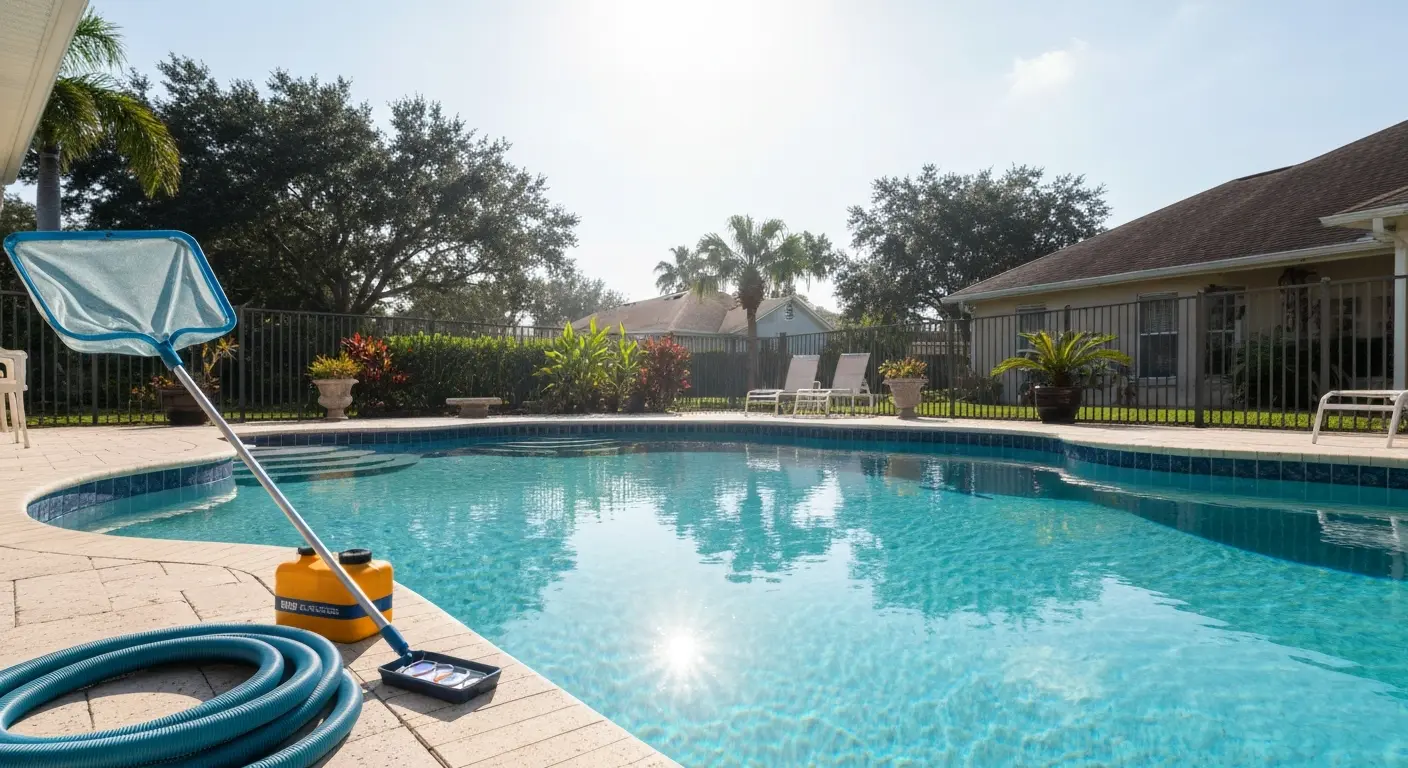Weekly pool cleaning service