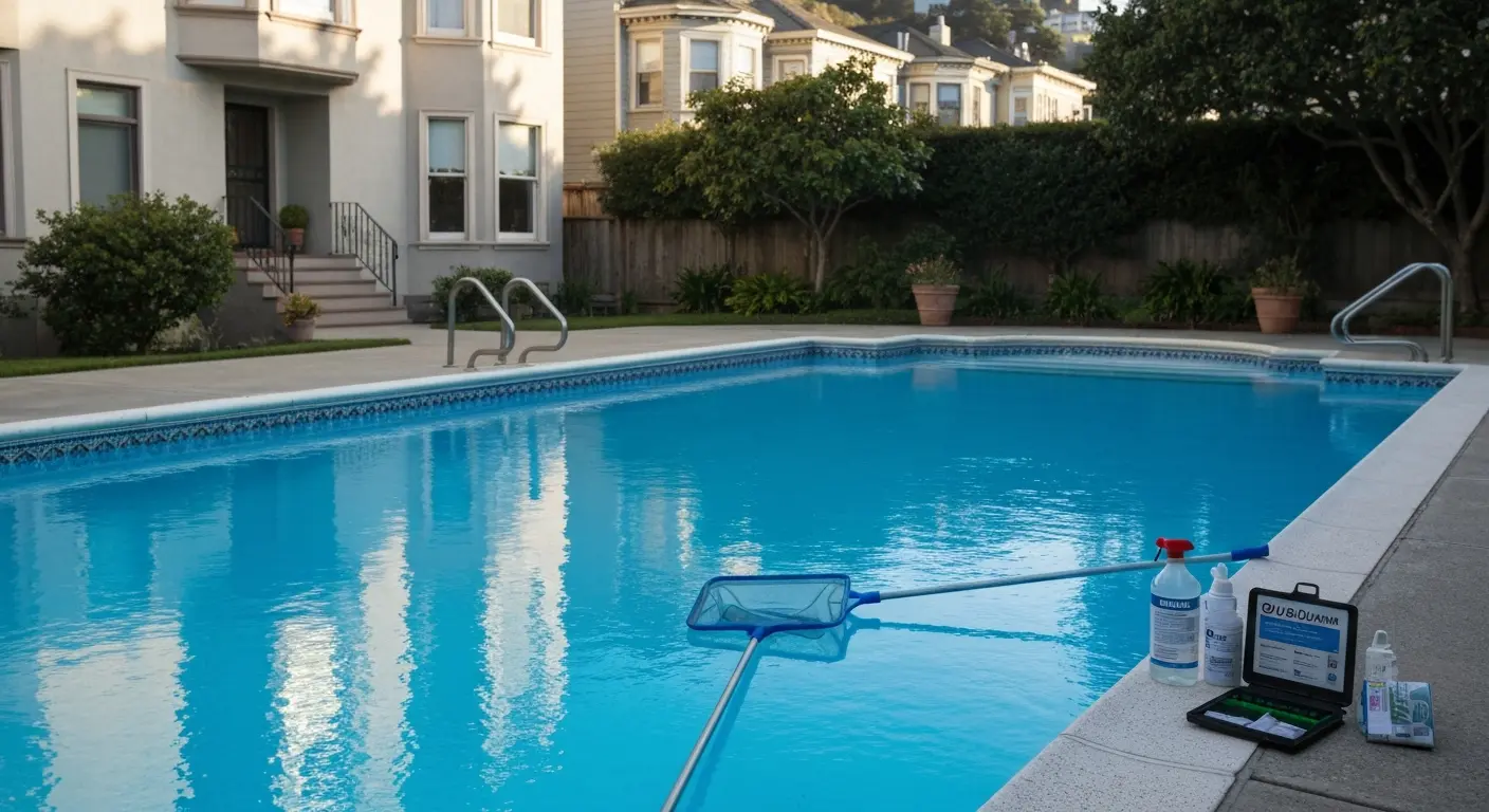 Weekly pool cleaning in Russian Hill
