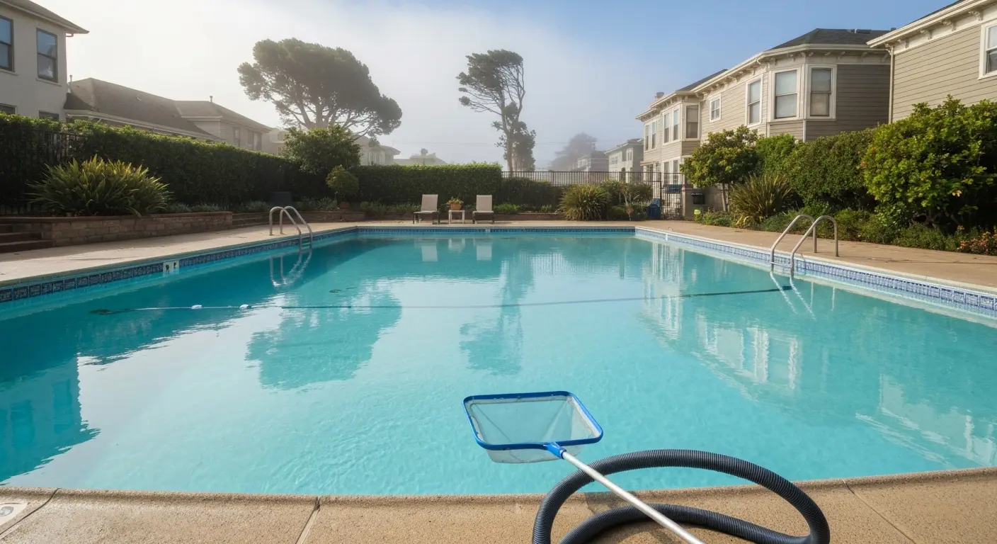 Deep pool cleaning in Central Sunset