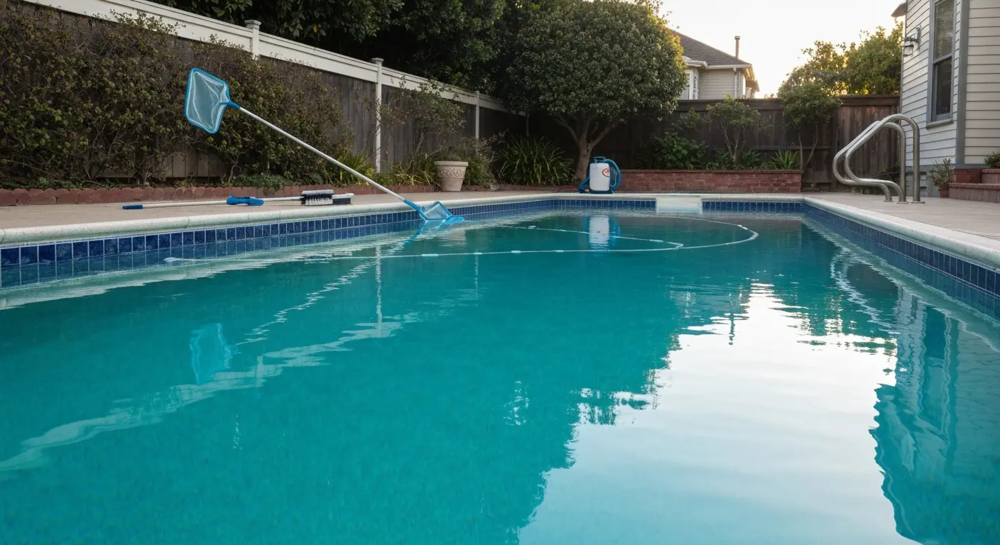 Deep pool cleaning service