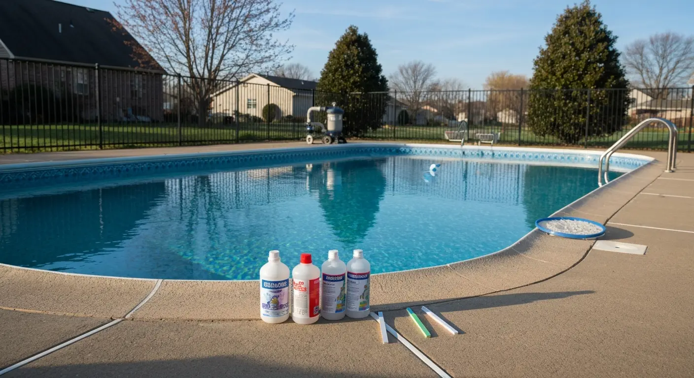 Pool start-up service for seasonal opening