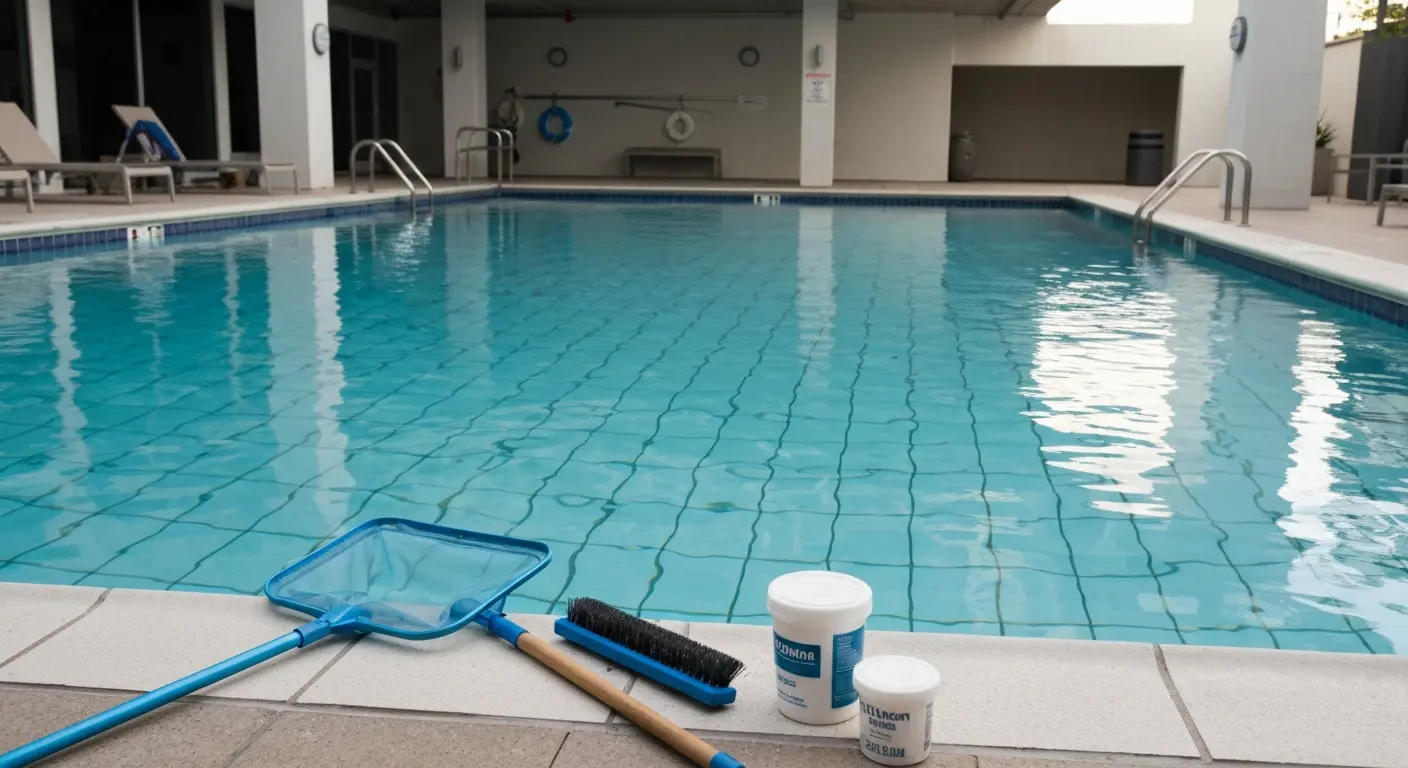 Weekly pool maintenance service