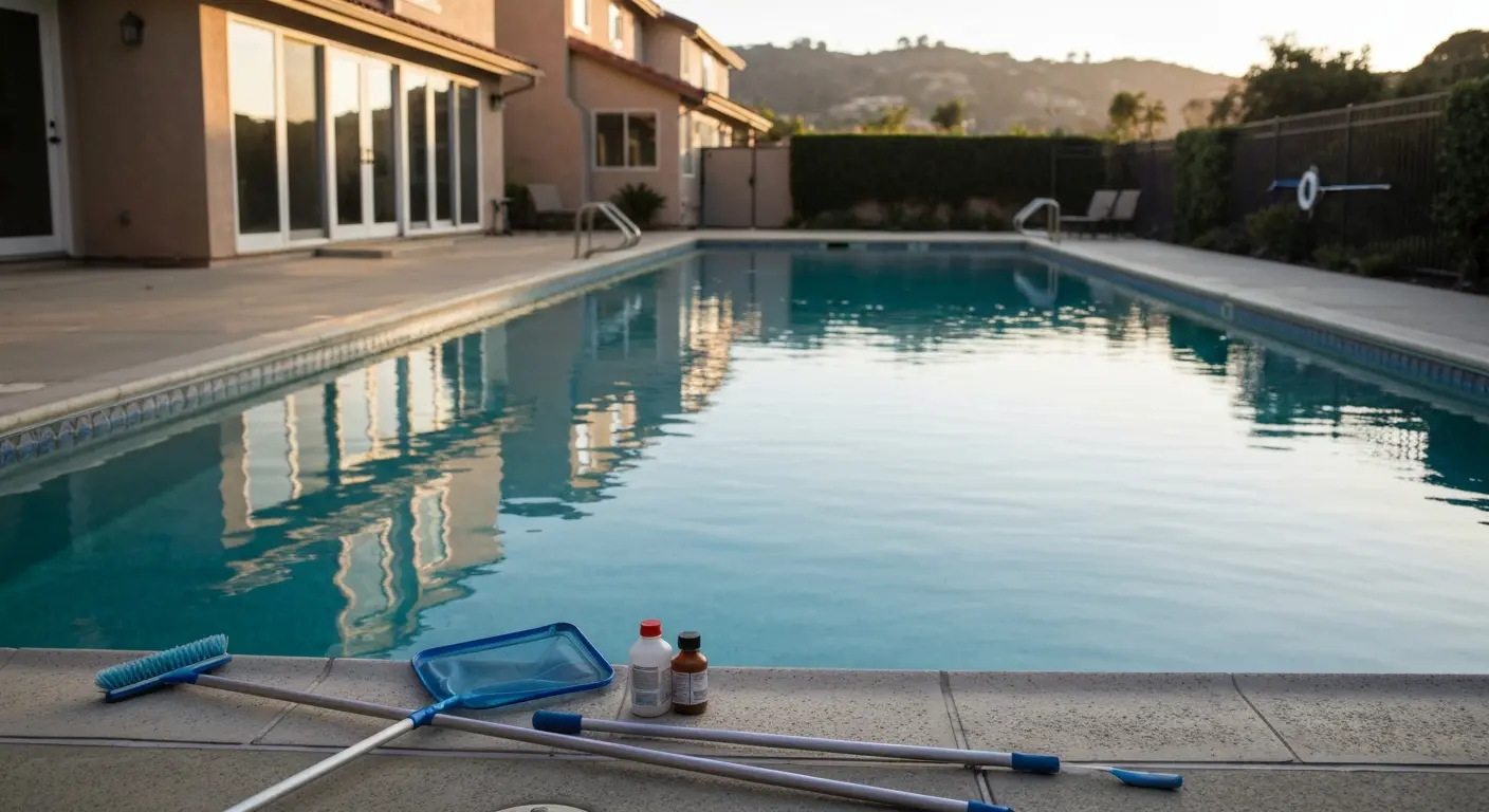 Weekly pool cleaning service