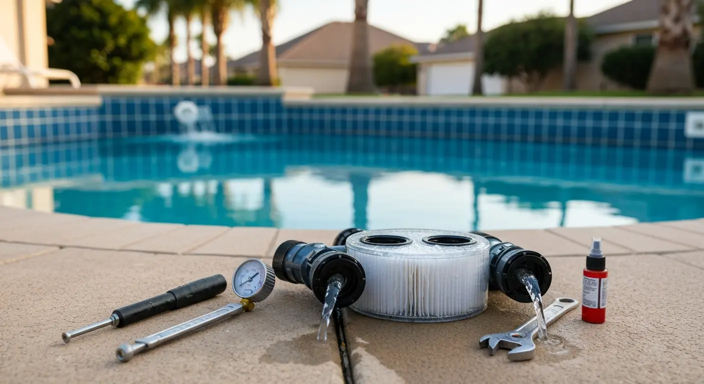 Pool filter cleaning and equipment service