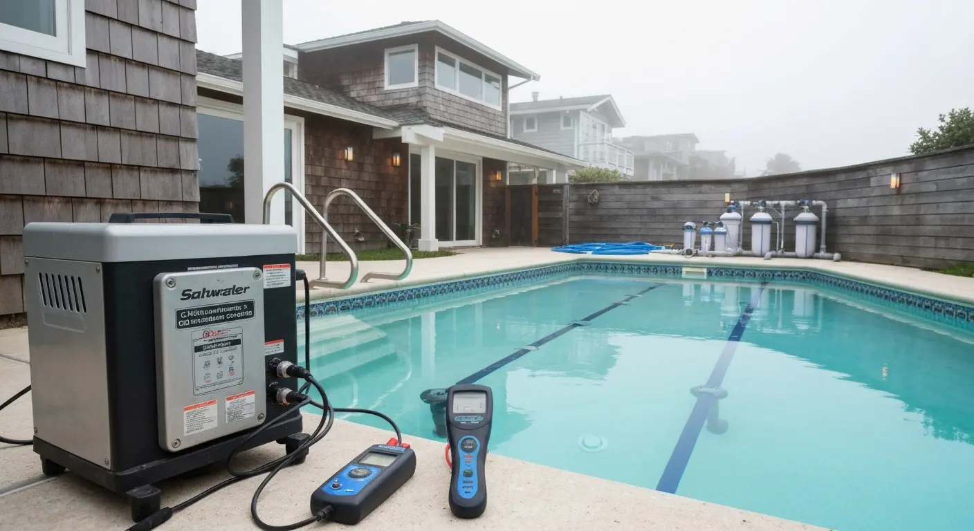 Saltwater pool maintenance