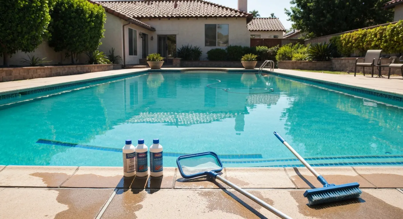Pool algae removal and treatment
