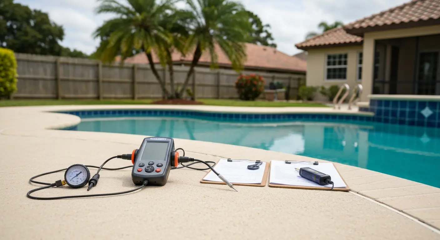 Pool leak detection testing