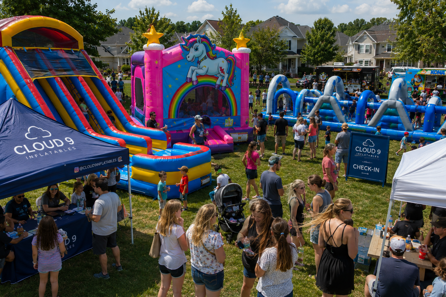 Families enjoying a Cloud 9 community event
