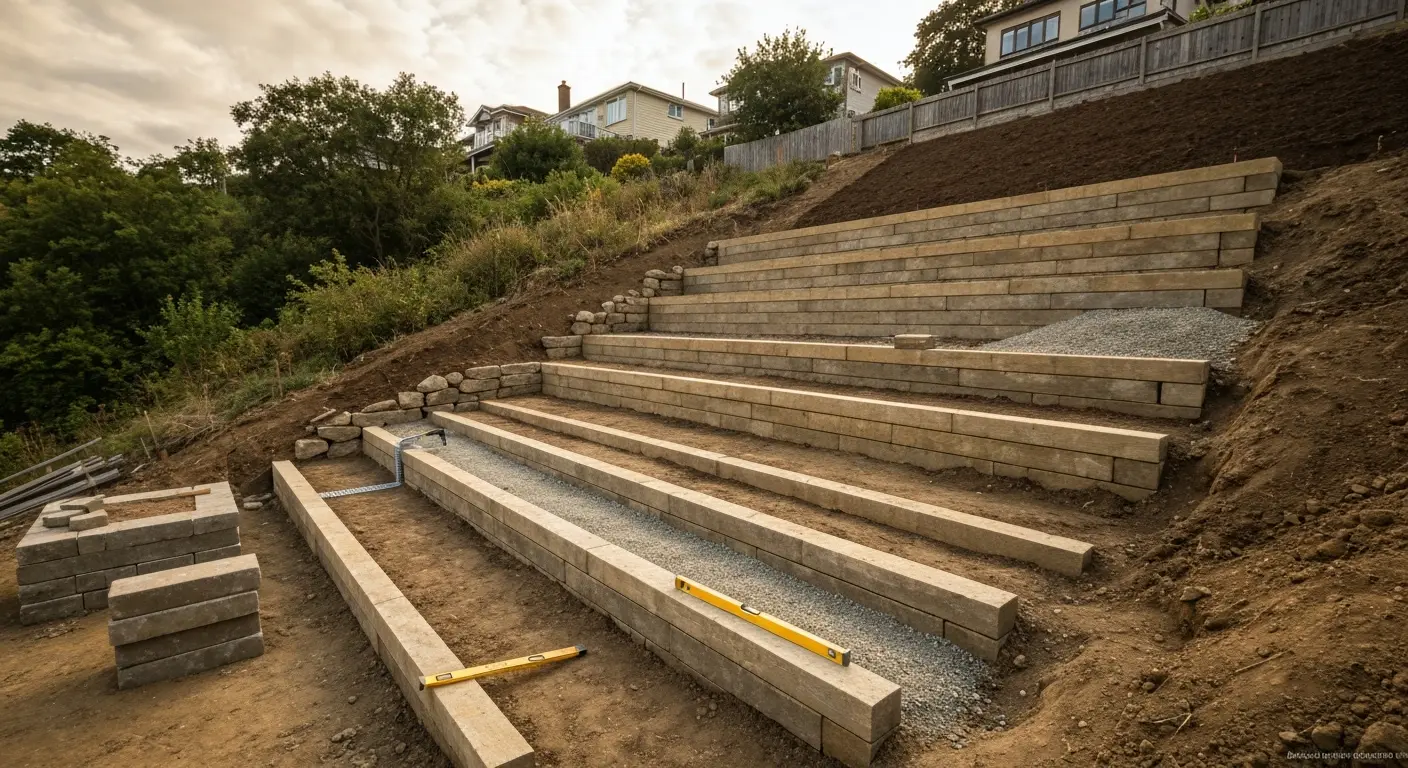 Terraced hillside project