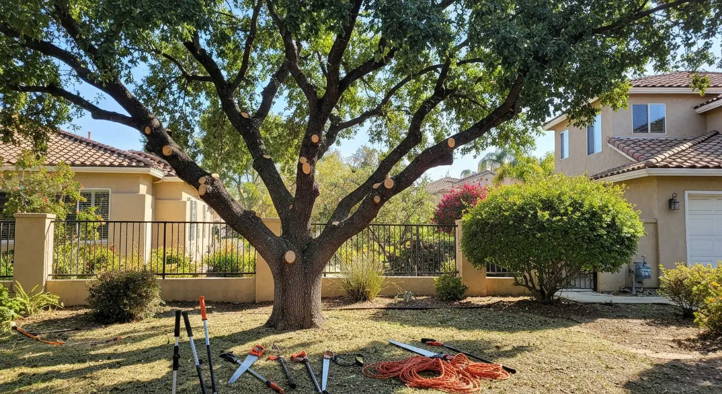 Large tree pruning project