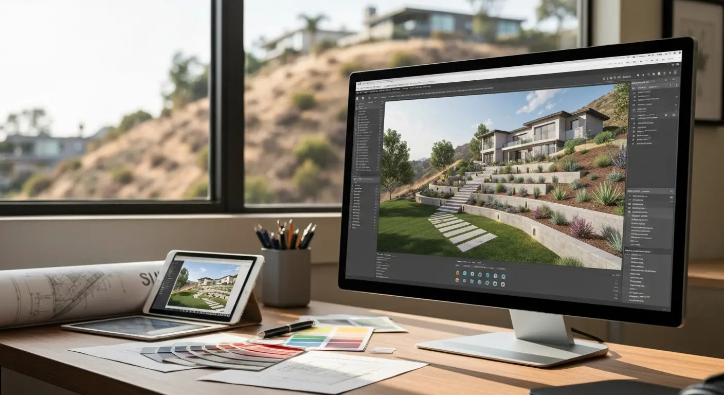 3D landscape design visualization