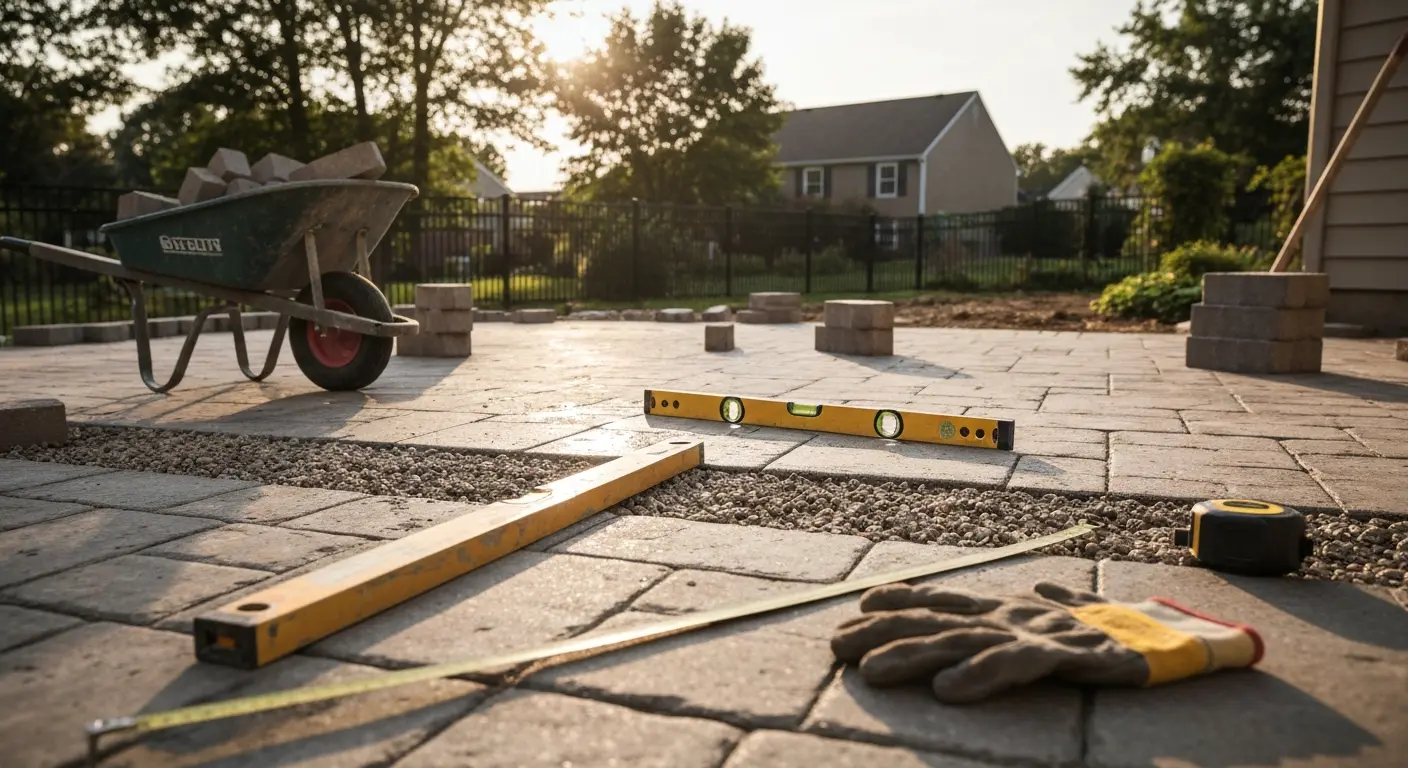 Hardscape patio design