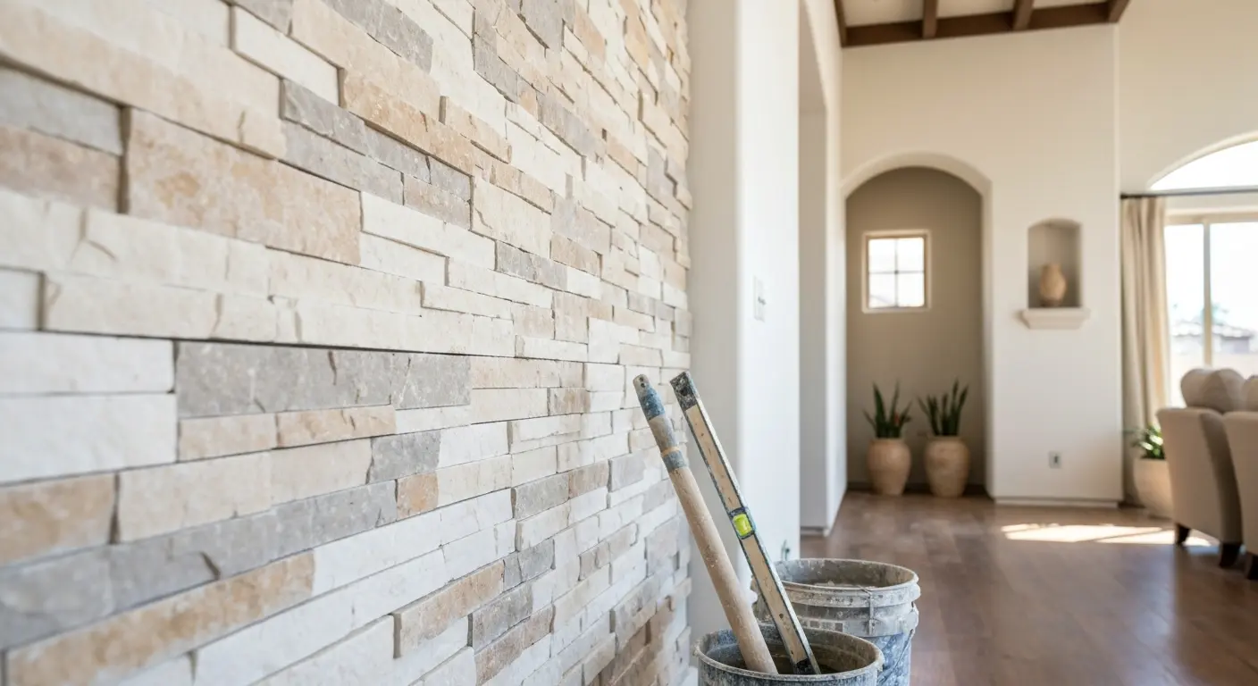 Stone accent wall