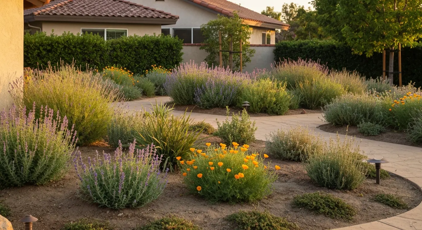 Drought-resistant native plant garden