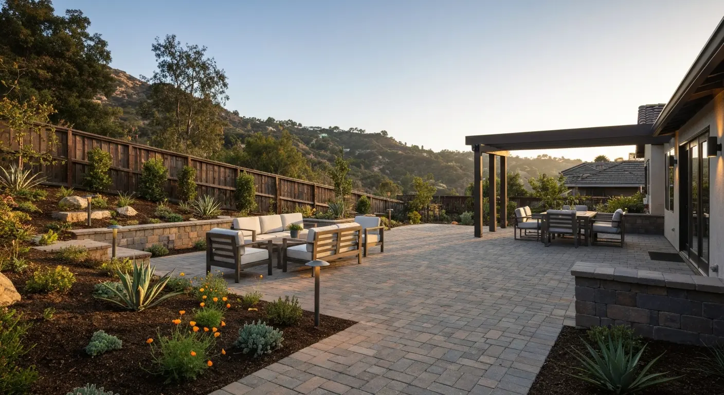 Studio City backyard patio landscape