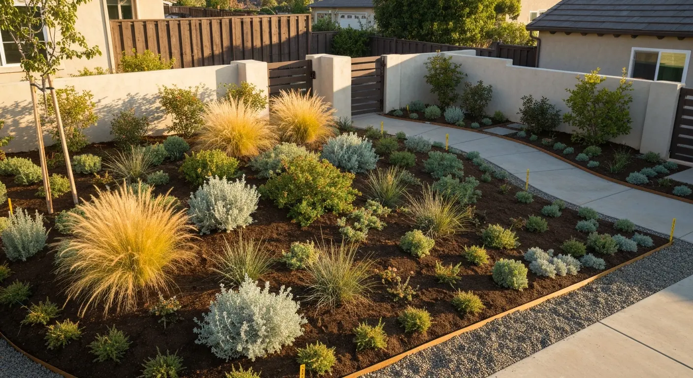Studio City drought tolerant garden design