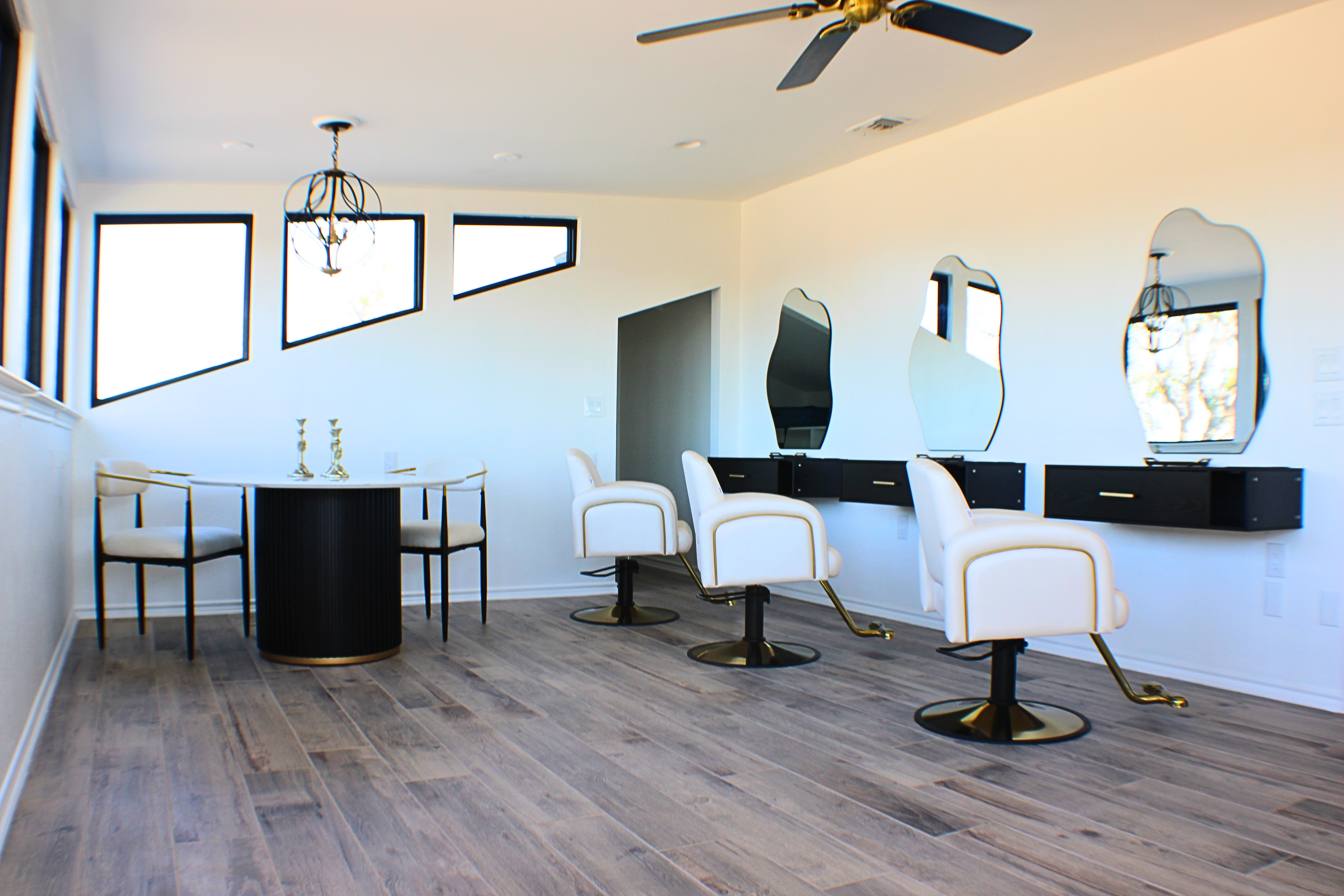 Salon interior photographed for a Central Texas business