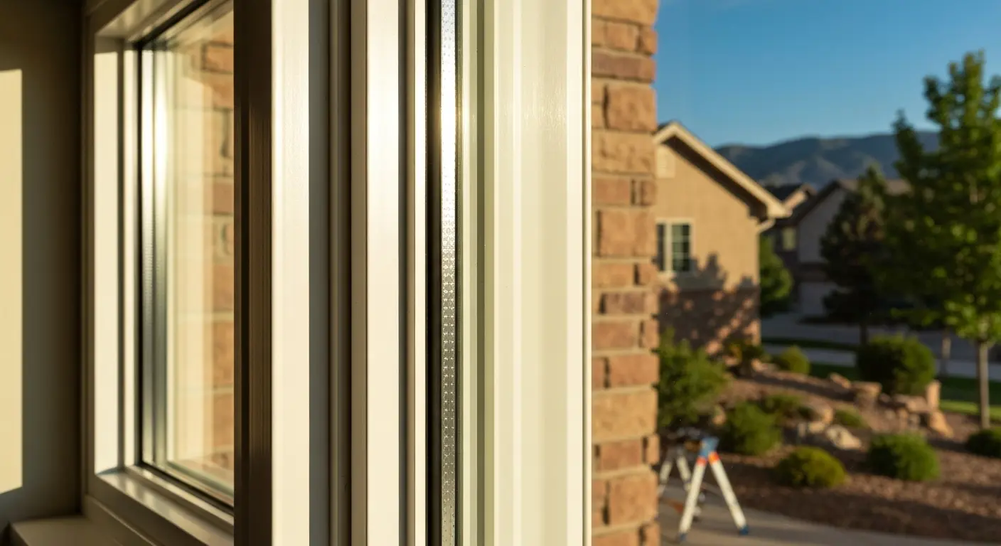 Vinyl window frame detail