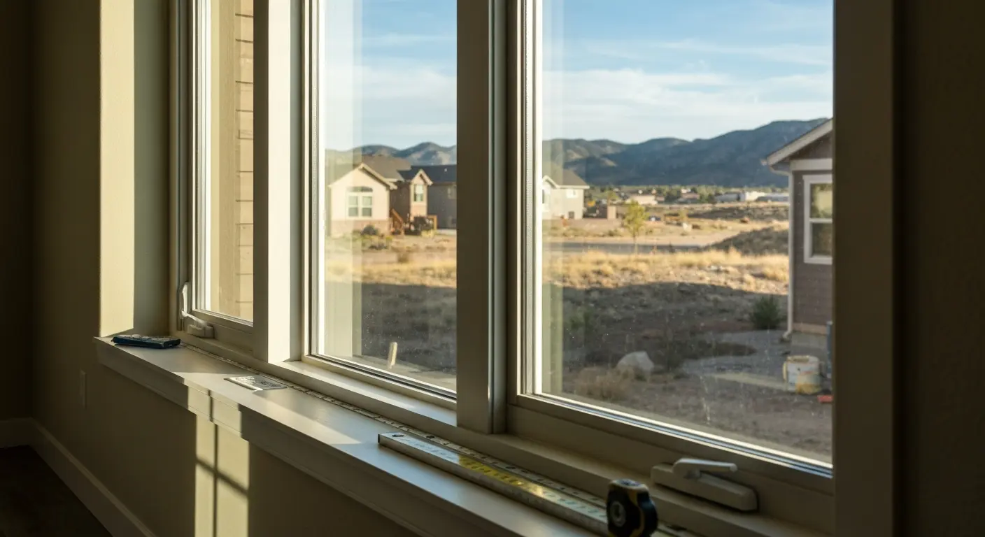 Window installation view of Green Mountain area
