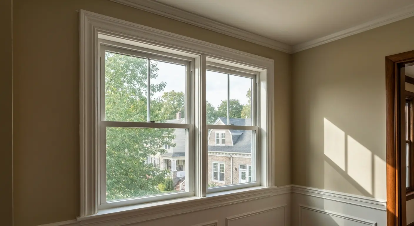 Double-hung window style in traditional home