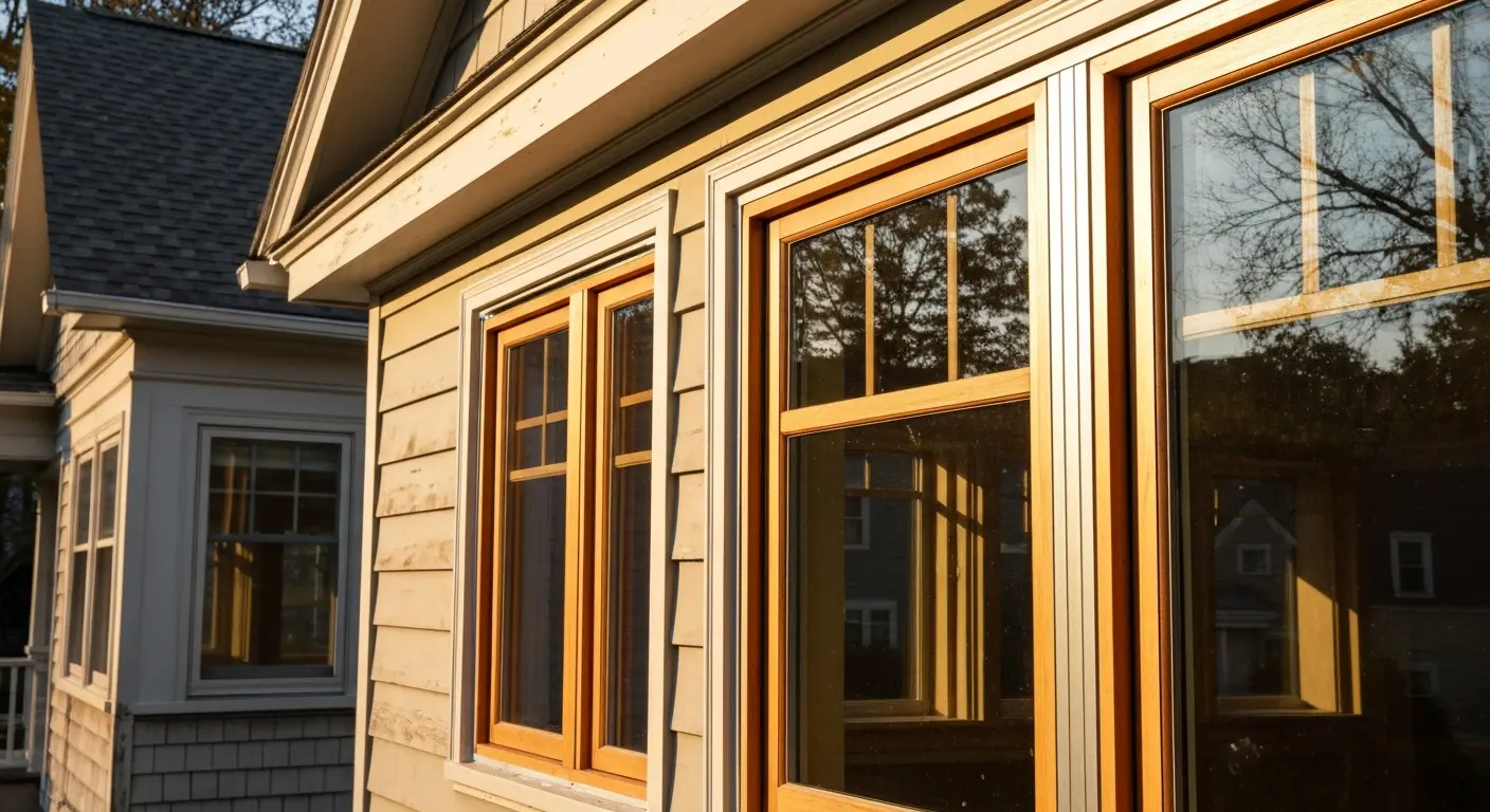 Aluminum-clad wood window showcase