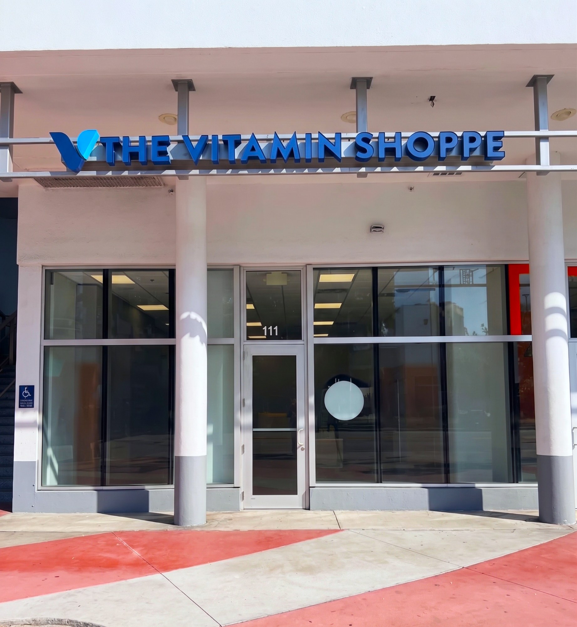The Vitamin Shoppe channel letter sign above a retail storefront