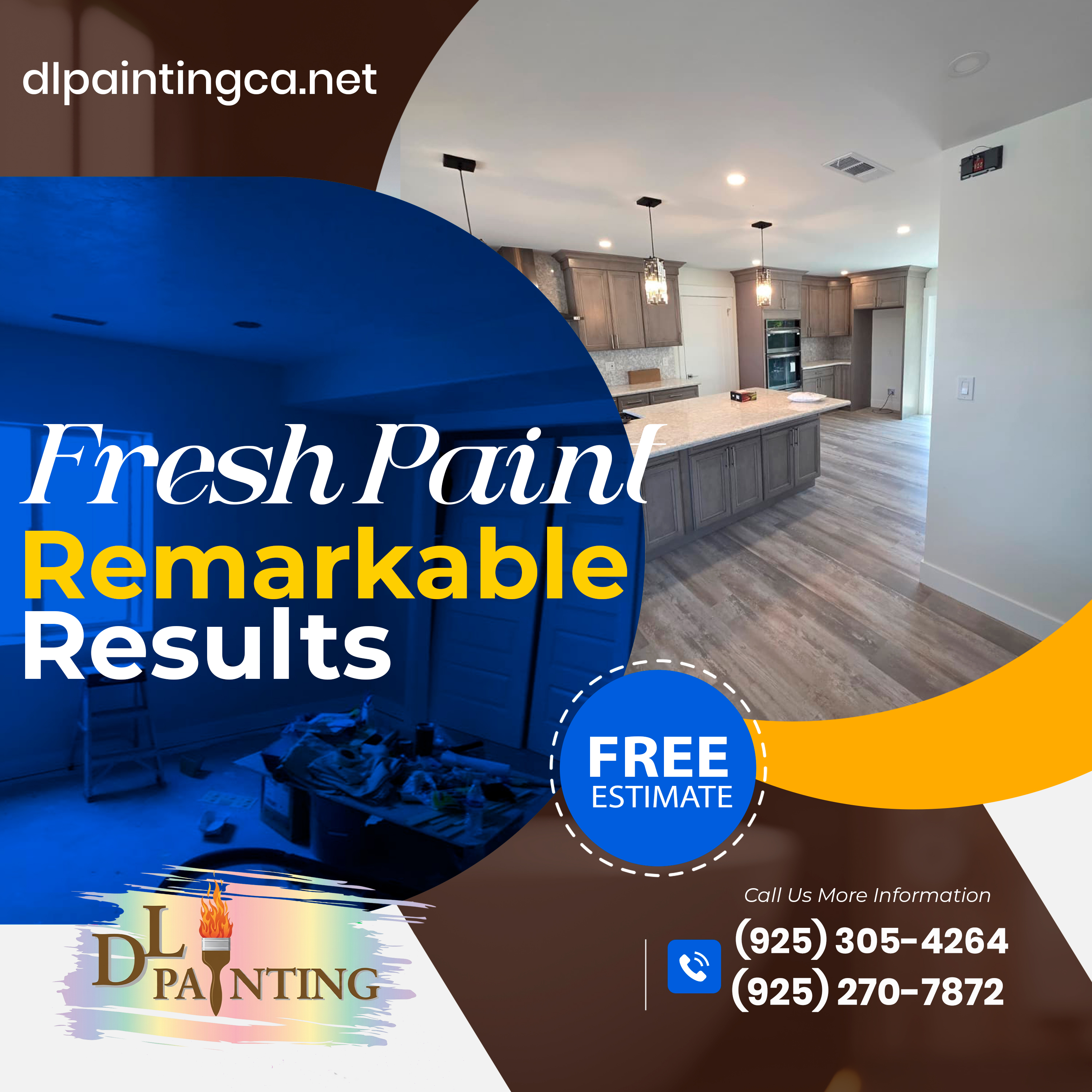 A freshly painted modern living room by DL Painting