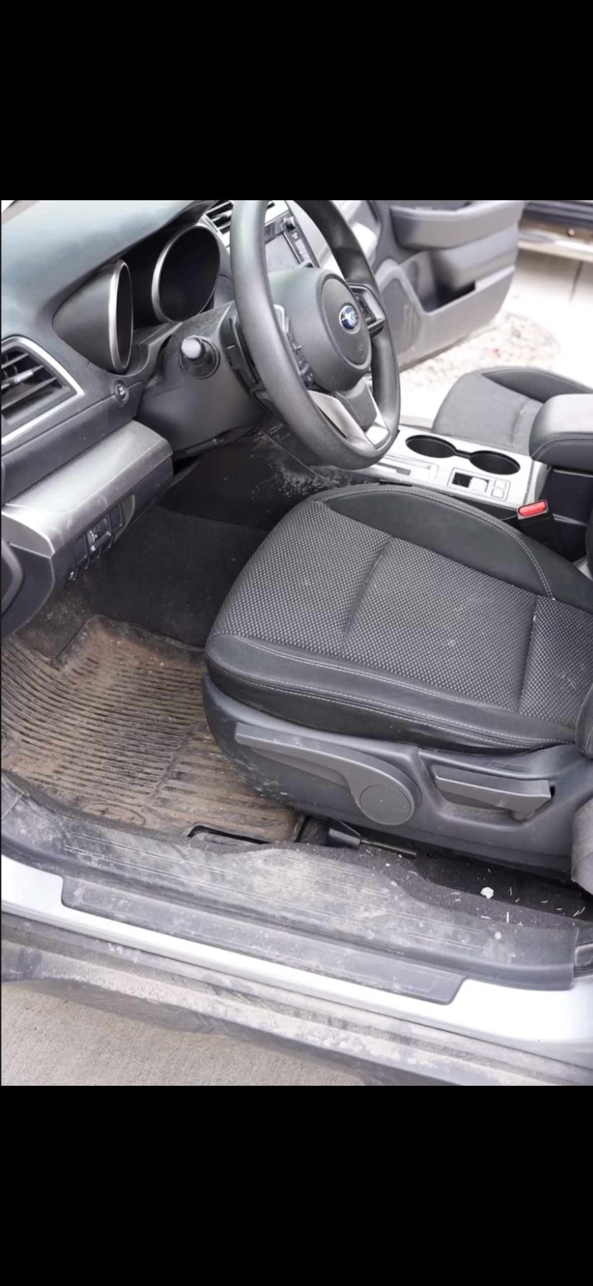 Driver seat before detailing