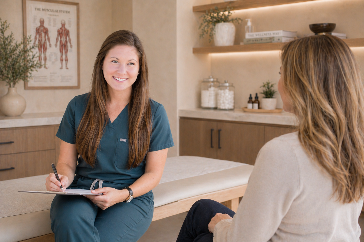 Dr. K reviewing labs with a patient