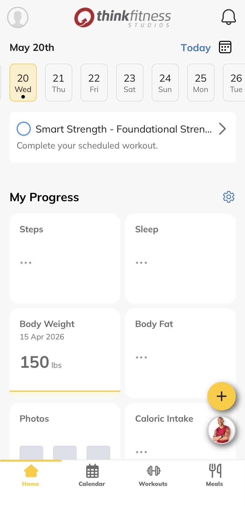 App — progress dashboard