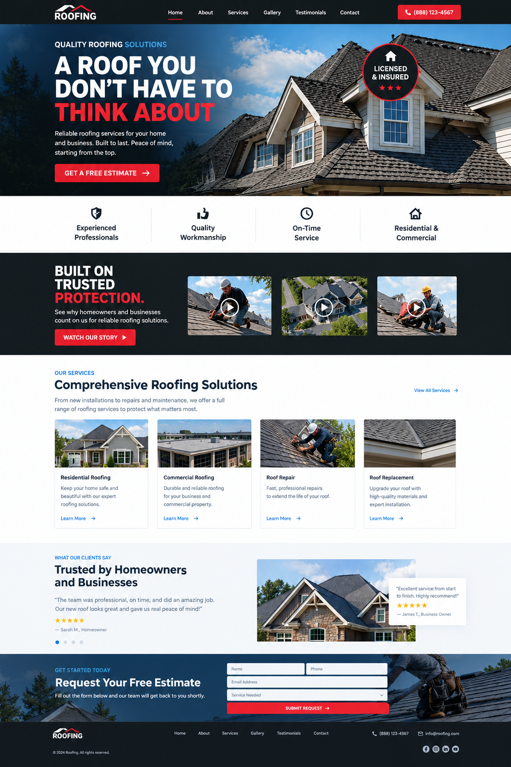 Quality Roofing Solutions, Websites