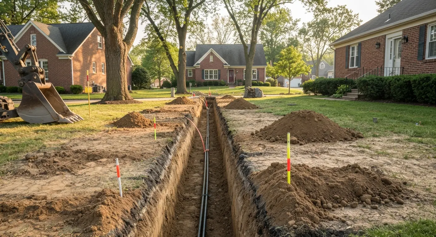 Trenching for utilities