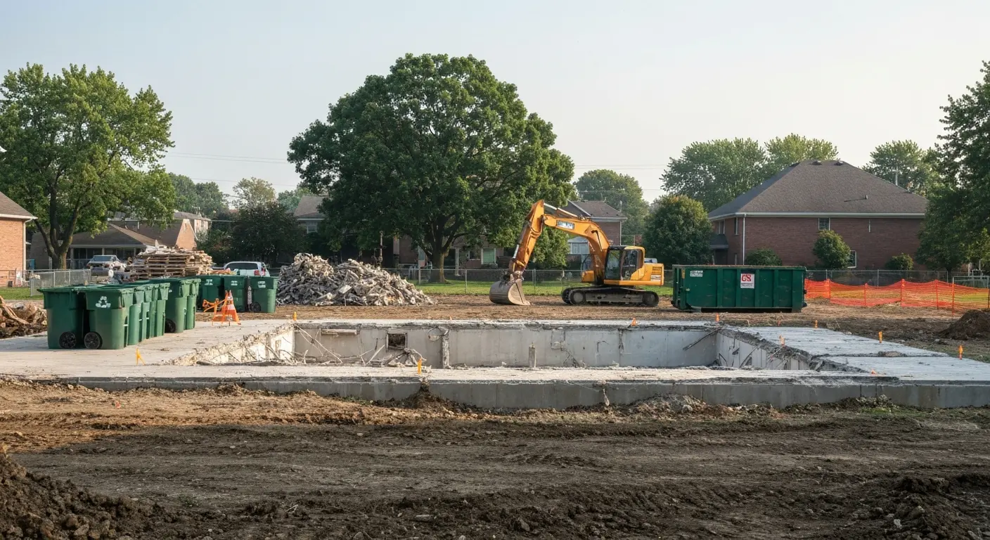 Demolition in progress