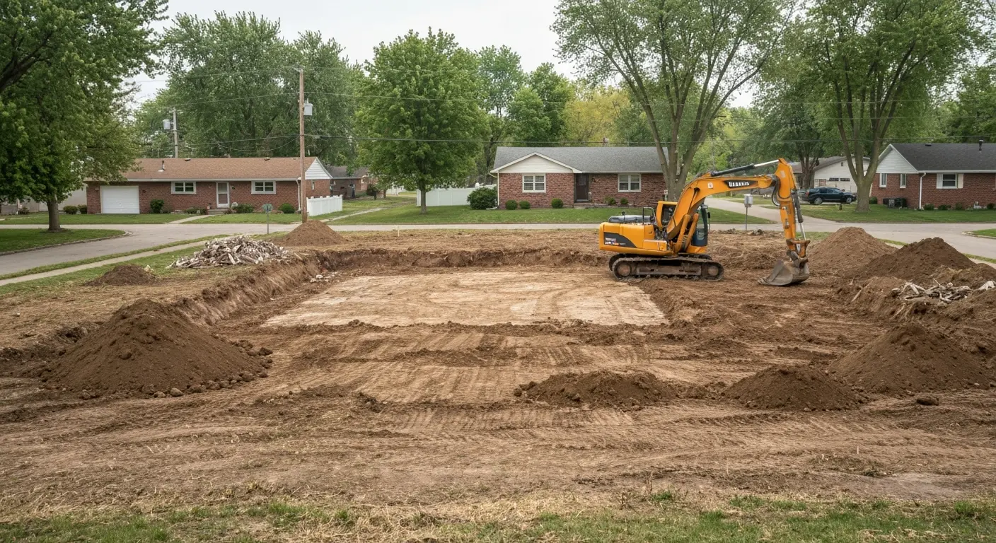 Site excavation in Ferndale